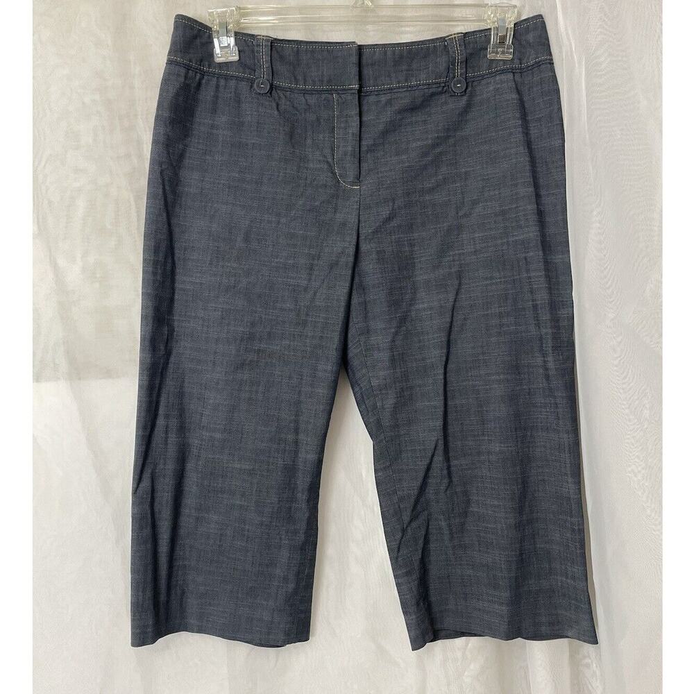 Apt. 9 "Maxwell" Capri Pants Women's Size 14 Blue/Gray Business Casual
